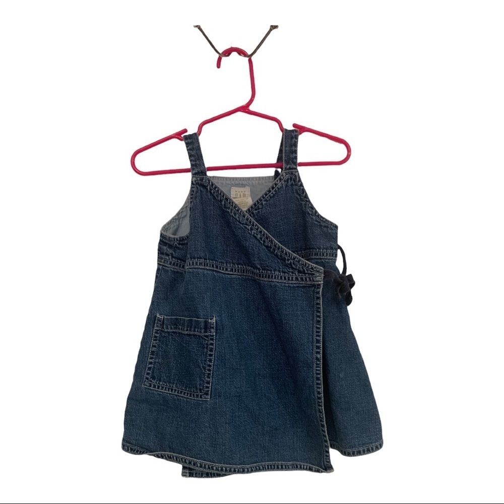 Baby girl Gap denim crossover tie dress
